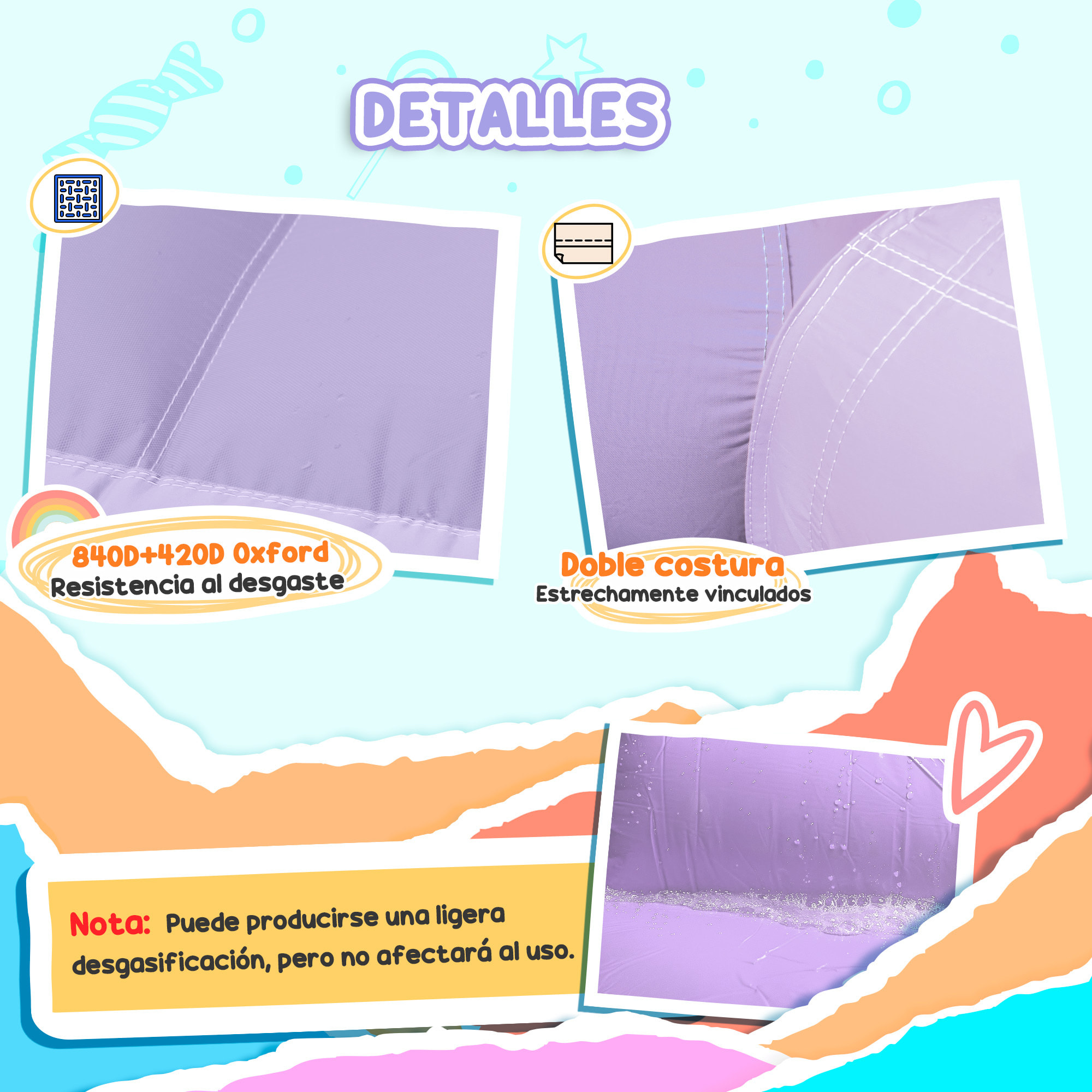 Castillo Hinchable con Soplador Castillo Inflable para Niños de 3-8 Años con Tobogán Área de Salto y Bolsa de Transporte para Interior y Exterior Multicolor