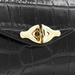 Cartera Cheval Firenze Marlon Croc Negro