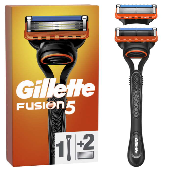 Rasoir Gillette Fusion5 - 1 Manche, 2 Recharges De Lames