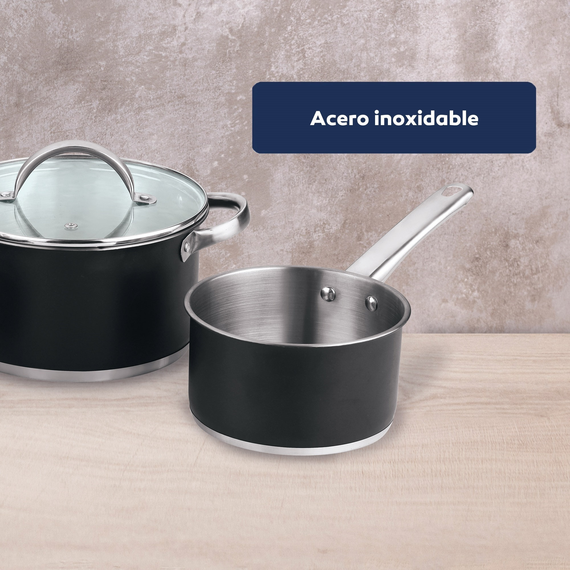 Batería de cocina 5pc ø16ø20ø24 con tapas + juego de sartenes ø20ø24ø28ø30 aluminio fundido san ignacio