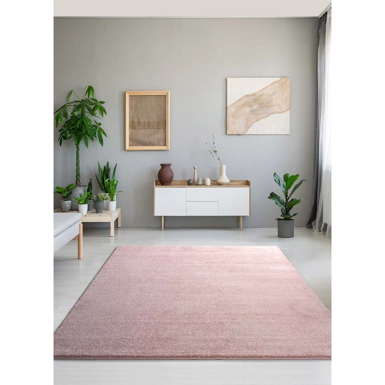 Alfombra Montana Liso Rosa, varias medidas disponibles