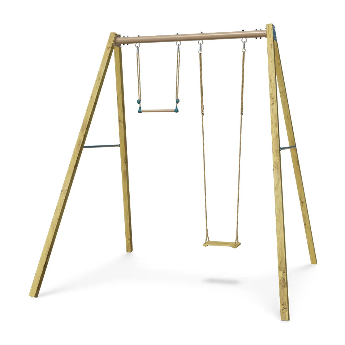 Balançoire en bois poutre métal 3 m Adulte WALTER 2 - 2 personnes