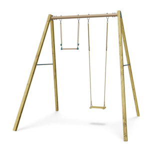 Balançoire en bois poutre métal 3 m Adulte WALTER 2 - 2 personnes