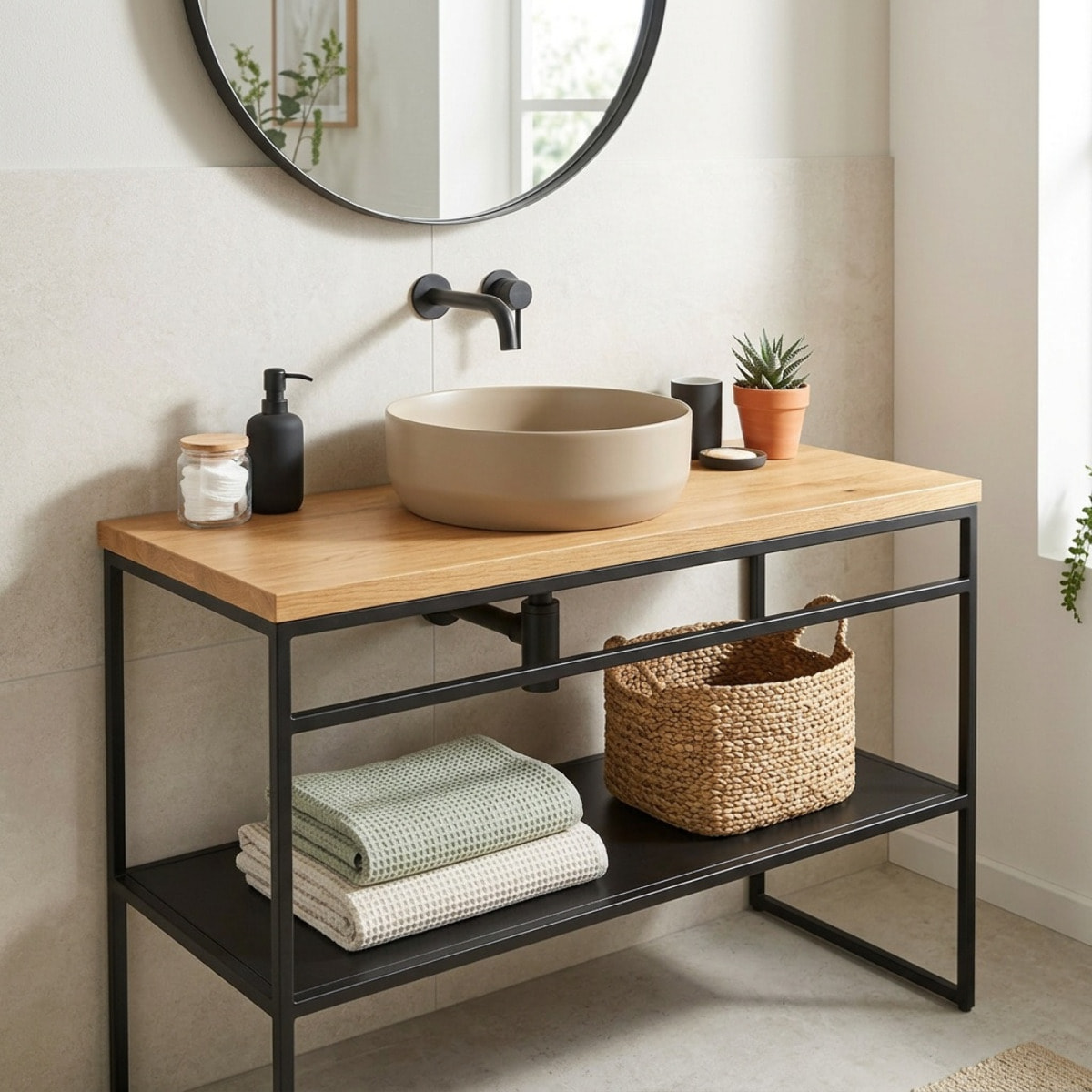 Vasque à poser ronde diamètre 39 cm - moka mat - sans trop-plein - SAT Infinitio