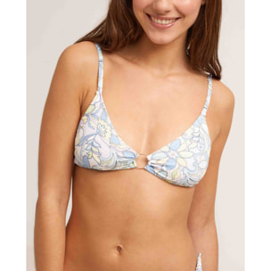 Top de bikini con colores pastel