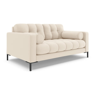 Canapé "Bali" 2 places en tissu structurel beige clair