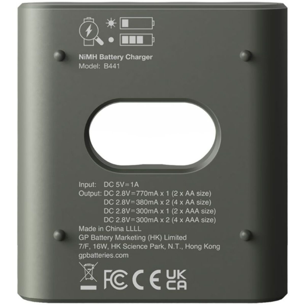 Chargeur de piles GP AA et AAA