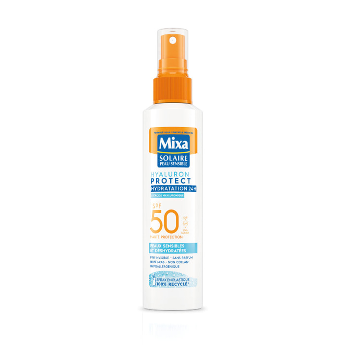 Mixa Hyaluron Protect Peaux Sensibles Spray Solaire SPF50 150ml