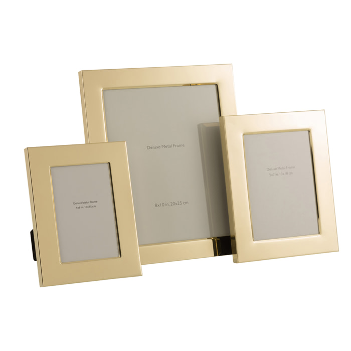 J-Line cadre photo Bord - métal - or - large - 2 pièces