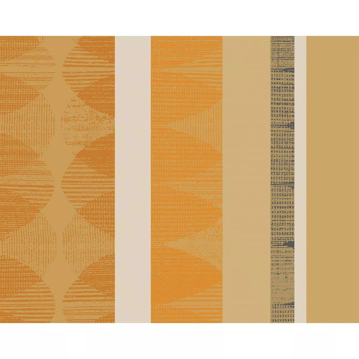 Set pur coton motif jacquard beige marron Mille edo cuir