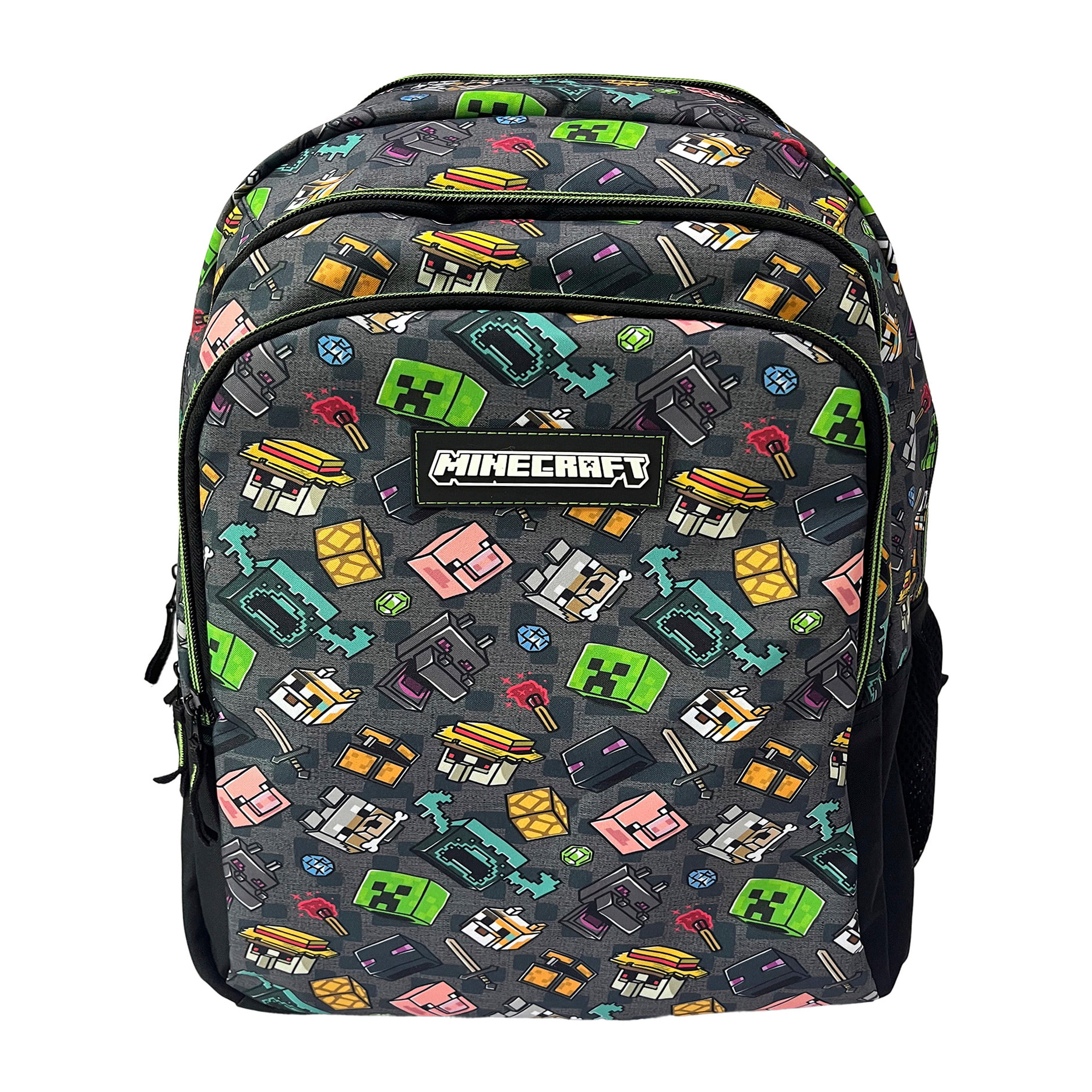 Minecraft Pixel 25 Mochila Primaria con doble compartimento adaptable a carro.