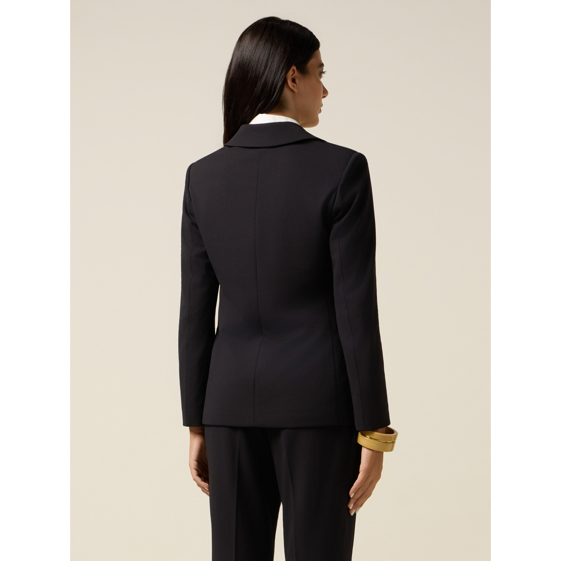 Oltre - Blazer con perfil en contraste - Negro