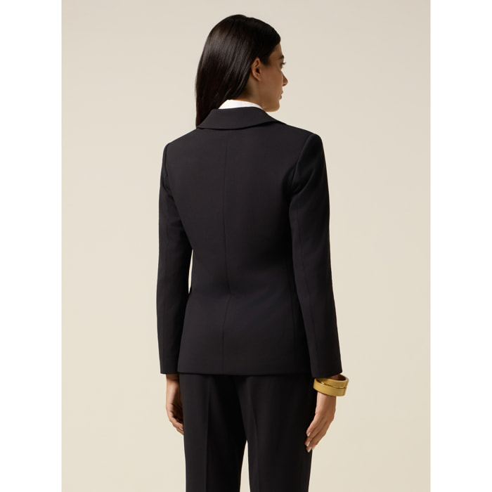 Oltre - Blazer con perfil en contraste - Negro