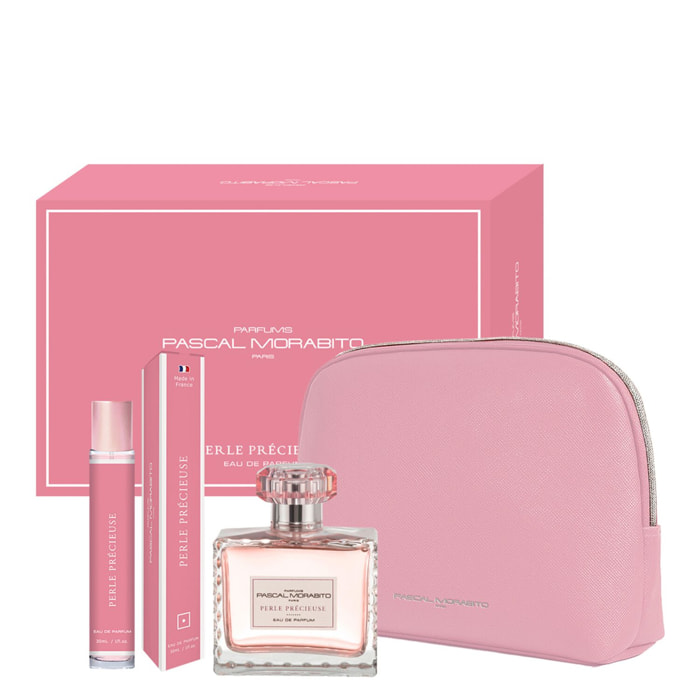 Perle Précieuse - Coffret Eau de Parfum 100ml + Vaporisateur de Voyage 30ml + Trousse