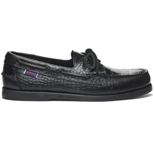 Docksides Sebago Uomo Nero PORTLAND EXOTIC