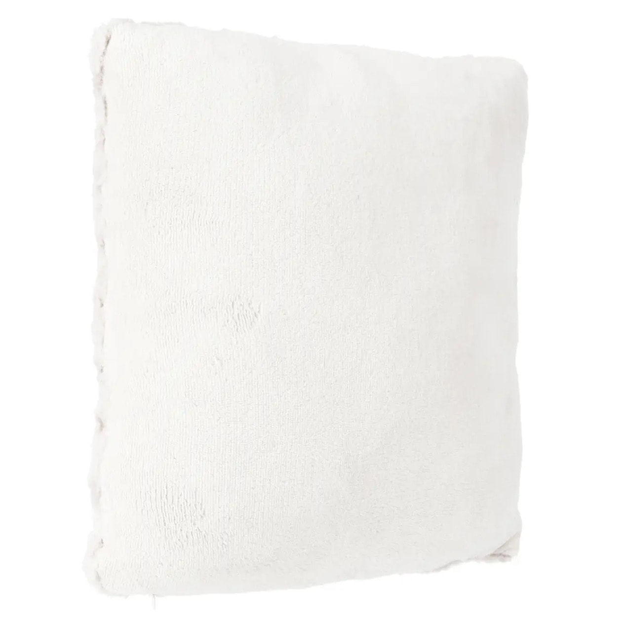 Coussin "Bouclette" fourrure bouclé beige 45x45cm