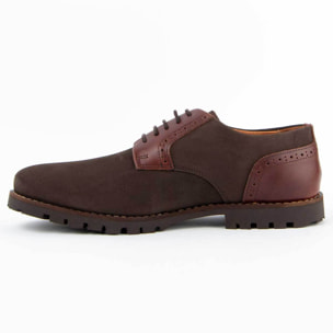 Zapato Oxford De Piel - Marron