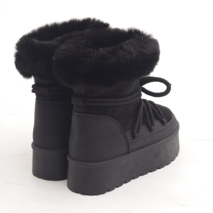 STIVALETTO MAMMUT LACCI NERO