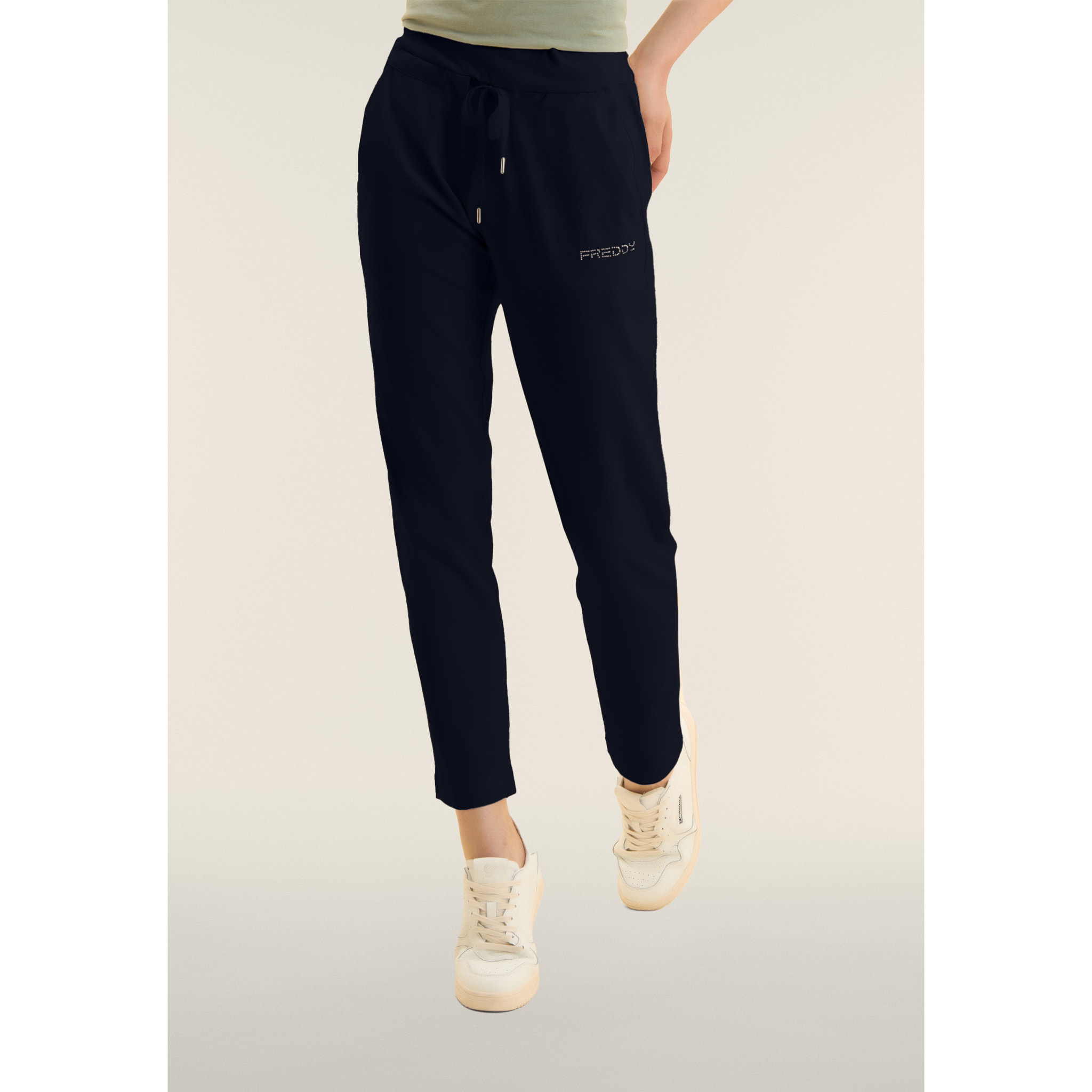 Pantaloni Sportivi con Coulisse in Jersey Elasticizzato