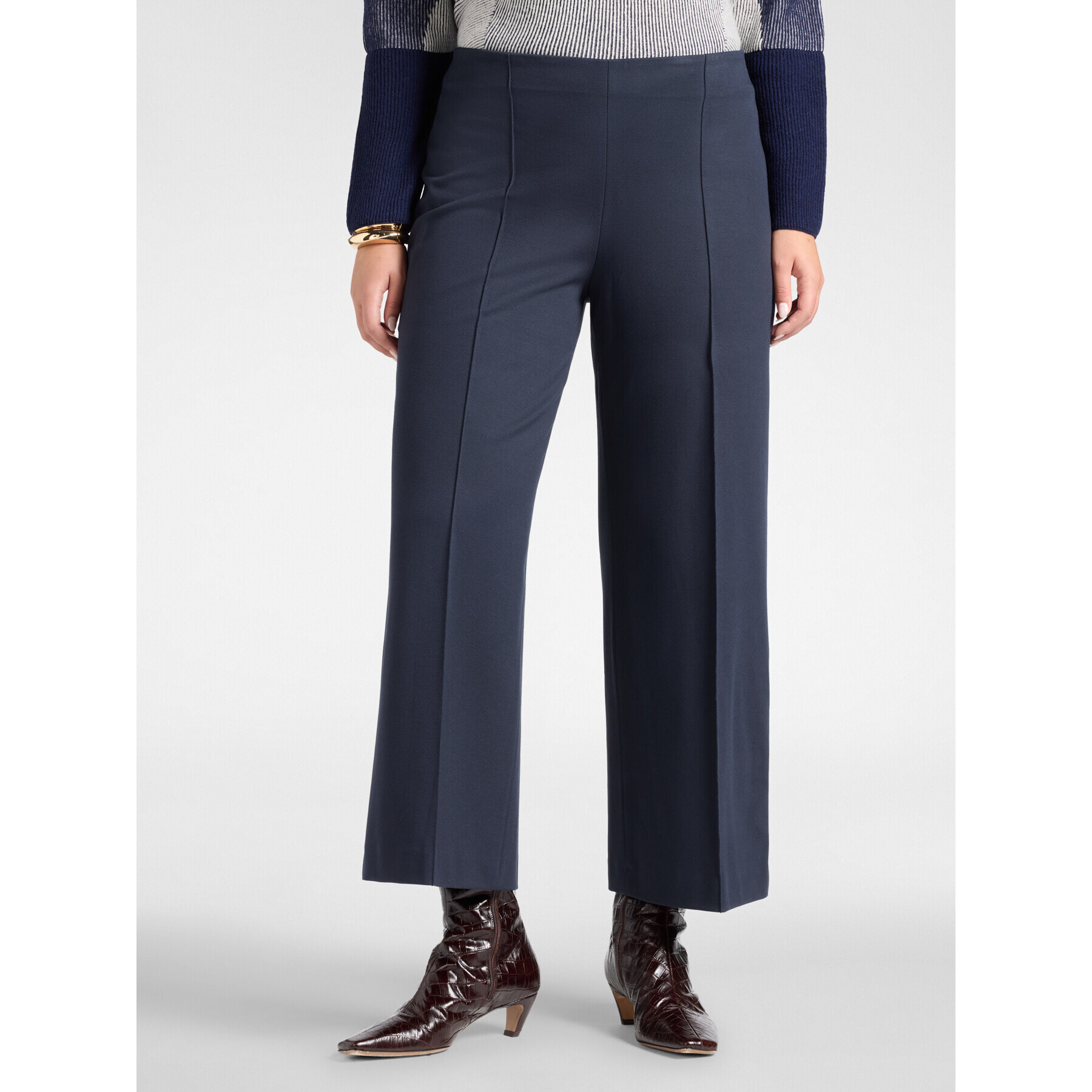 Elena Mirò - Pantaloni in jersey misto viscosa - Blu