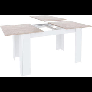Tavolo da Pranzo Allungabile Estensibile Fino a 190 cm Tavolino Per 6 Persone Salotto Soggiorno Salone Design Moderno 190 x 78 x 90 cm Bianco Rovere