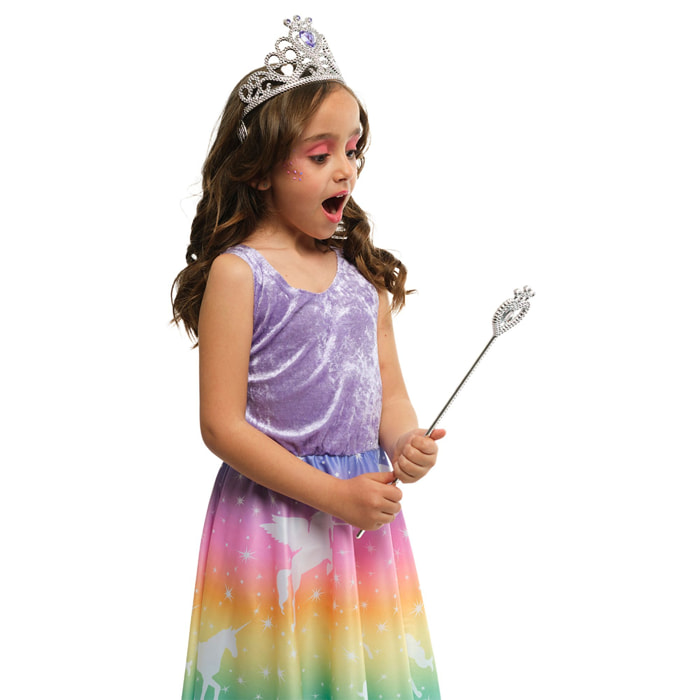 SET ACCESORIOS PRINCESA PLATA/LILA