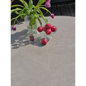 BIARRITZ - Salon bas de jardin 5 places en aluminium et corde tissée