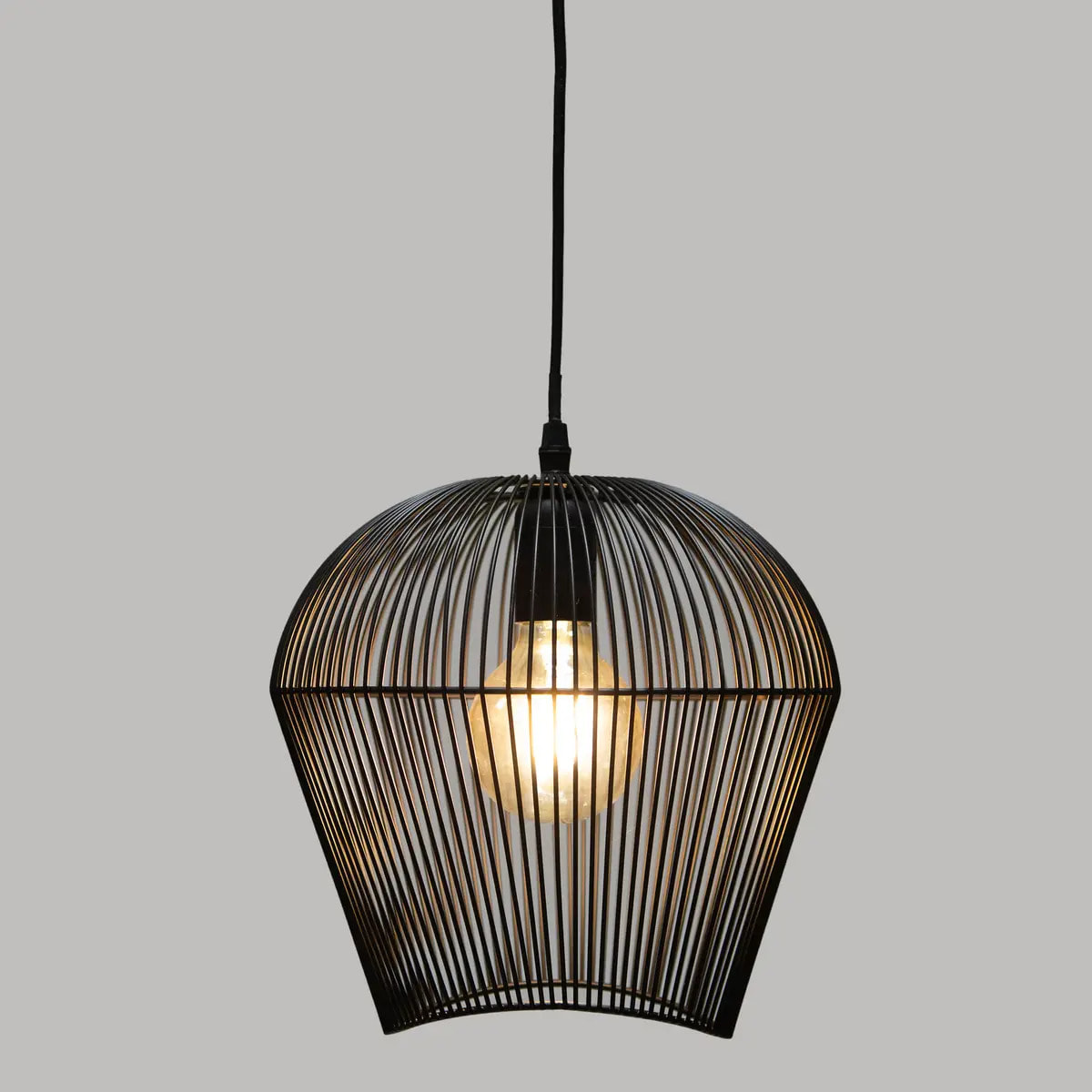 Suspension filaire "Jena" métal noir D26cm
