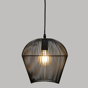 Suspension filaire "Jena" métal noir D26cm