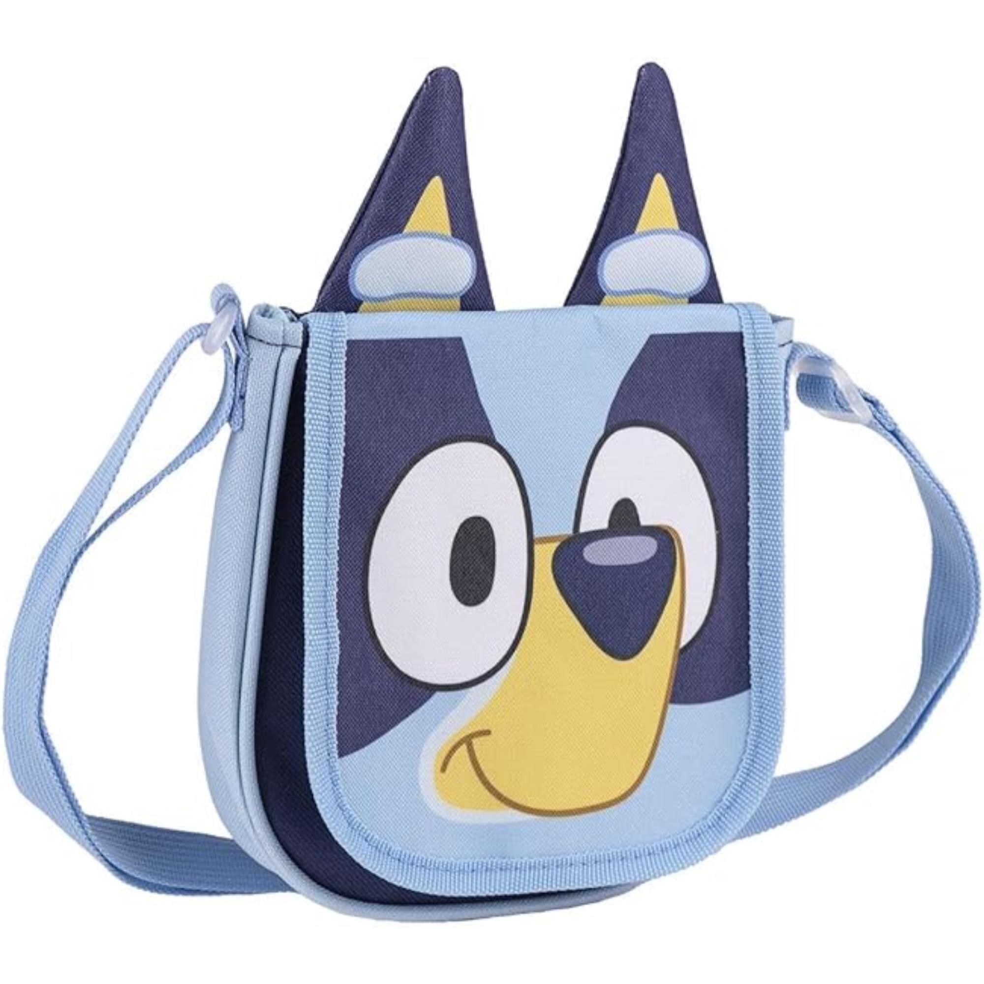 Bolso bandolera de bluey, poliéster, azul, estándar