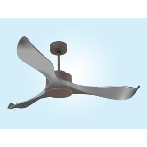 Ventilateur de plafond ø132 cm avec Wifi Réversible Hypersilence 40   W Chocolat