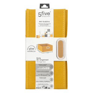 Panier velours 31x15cm "Mix N' Modul" jaune moutarde