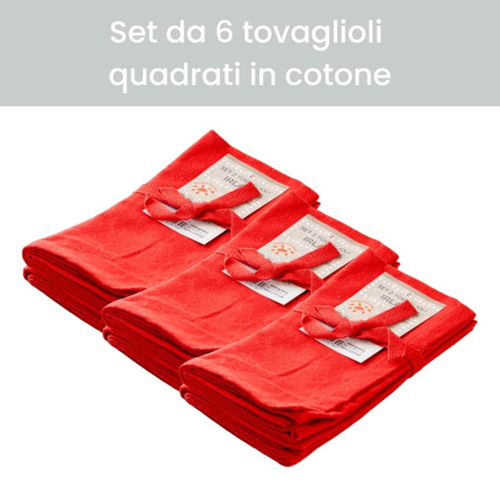 Intrecci – Set 6 tovaglioli in puro cotone 40x40 cm
