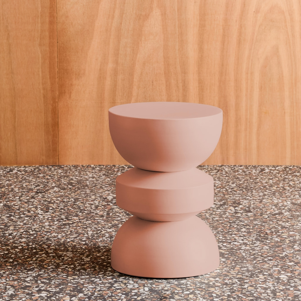 Table d'appoint, bout de canapé, table de chevet métal Ø32 x H43,5cm ASSA