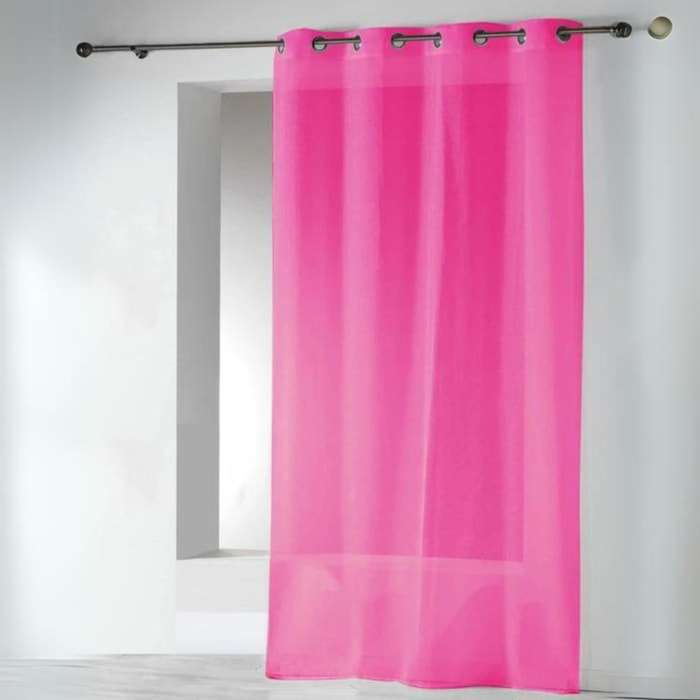 Voilages en Etamine Unie à Oeillets - Rose Blush