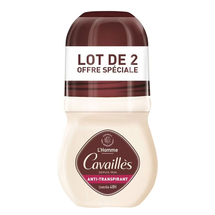 Absorb+ Homme - Lot de 2 Anti-Transpirant Roll-On 48h 50 ml