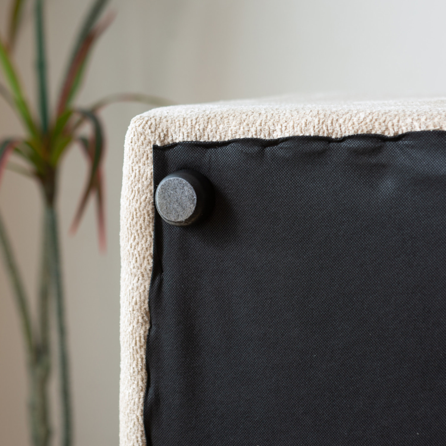 ALINE Canapé d'angle 3 places nuage en velours beige