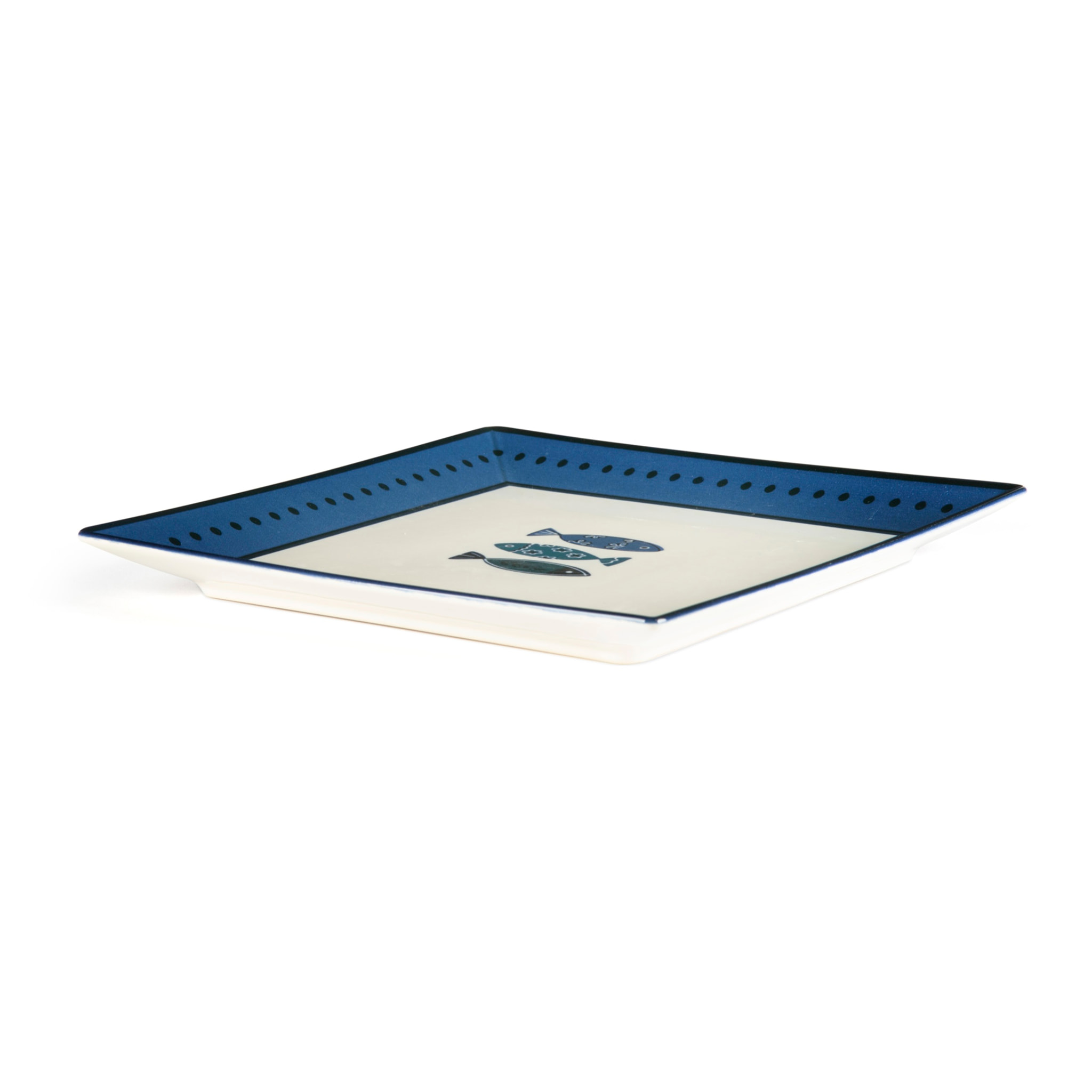 Service 18 Assiettes Carrées Excelsa – Ocean, Céramique Bleue