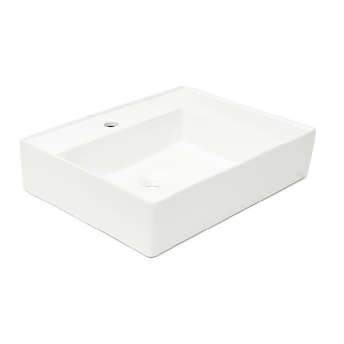 Lavabo SAT Cube Way 60x46 cm avec trou pour robinet au centre SATCW6046P