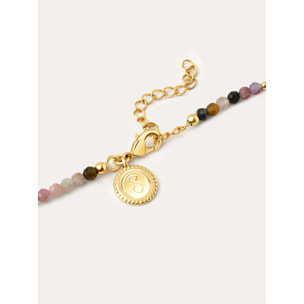 Collana Altea Dots Tourmaline Syra in Acciaio Placcato Oro