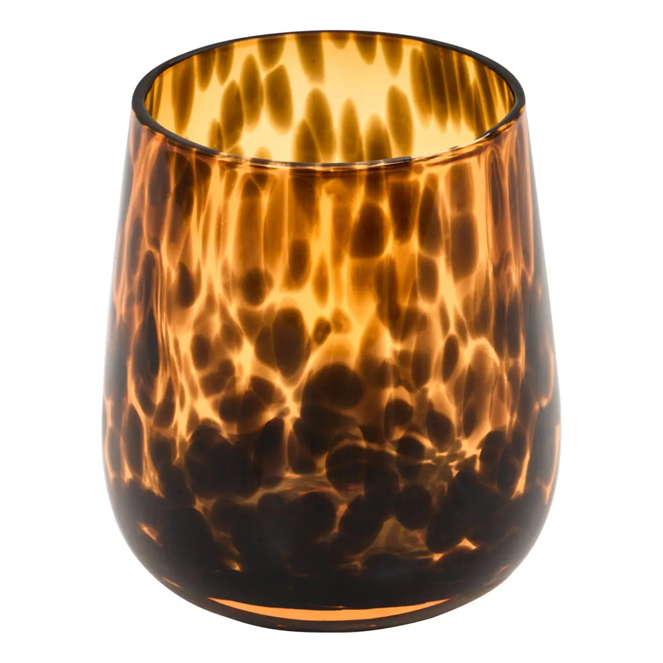 Porte-brosse à dents en verre Dotty flammes marron