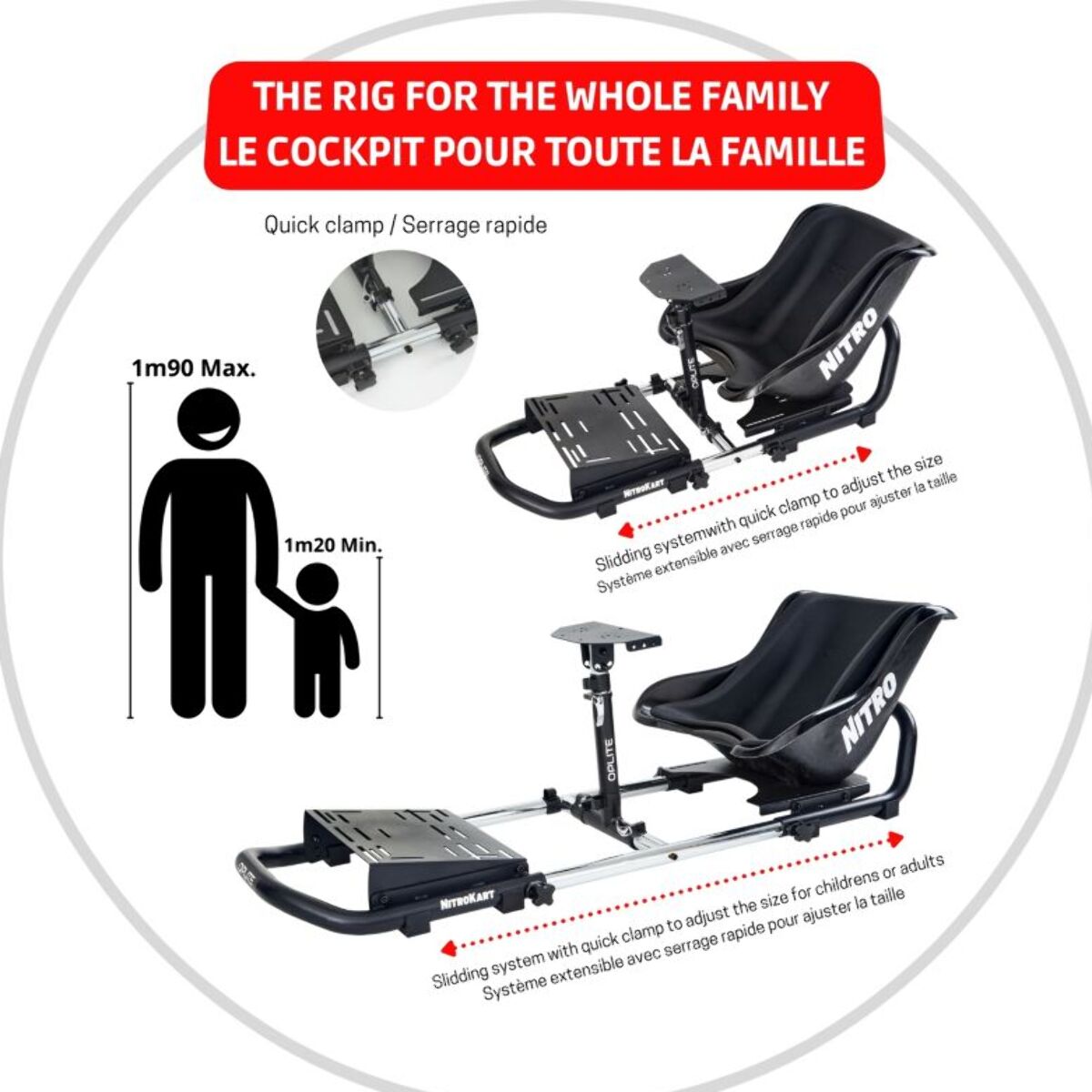 Siège de simulation OPLITE Nitrokart Family Pack Cockpit