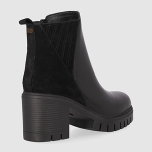 Botines de Piel - Negro - Tacón: 5 cm