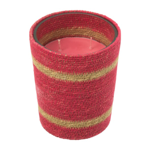 J-Line bougie parfumée Panier - Tender Rose - verre - rose - medium - 55H