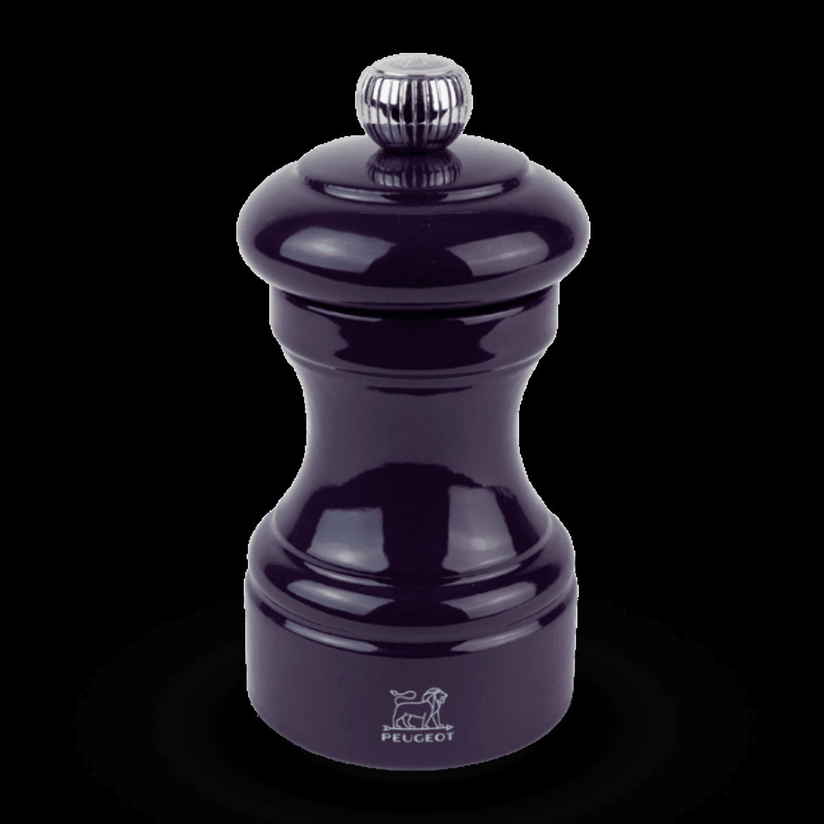 Moulin à sel manuel en bois laqué, aubergine, 10 cm - 4' Bistro