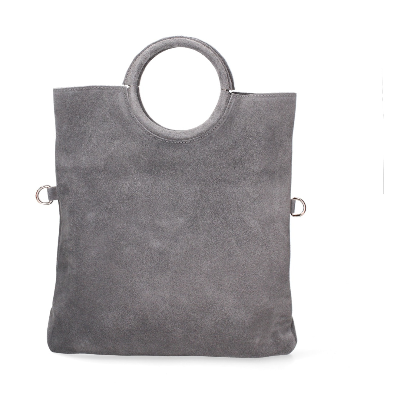 Borsa a mano da donna Made in Italy - Modello Zelia - Pelle scamosciata - 29.0 x 30.0 x 1.0 cm