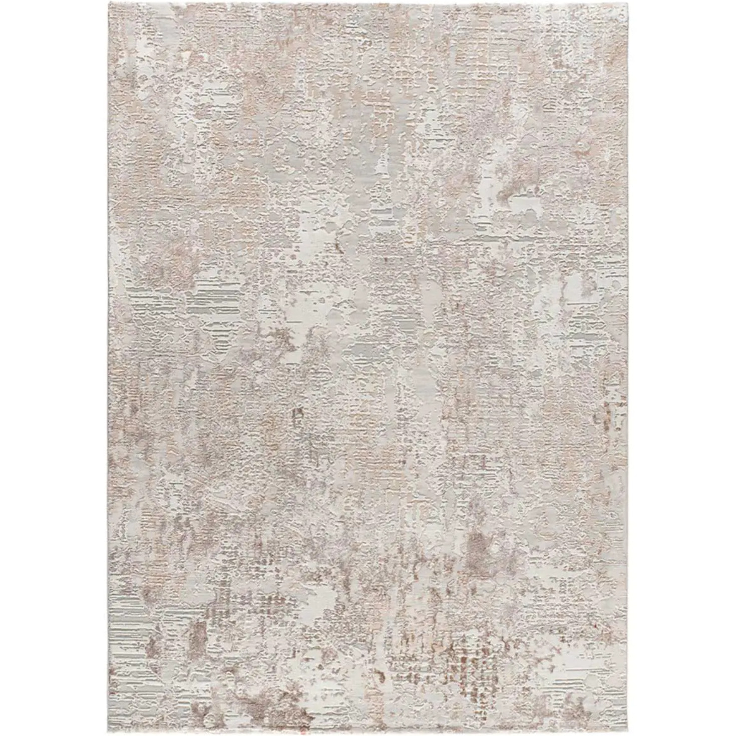 ORIS Alfombra abstracta con relieve beige, varias medidas disponibles.