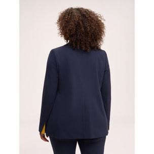 Fiorella Rubino - Blazer en punto Milano con detalles metálicos - Azul