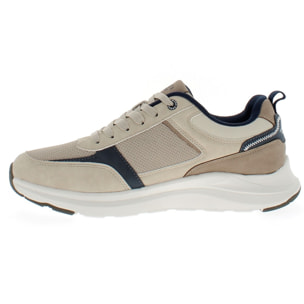Armata di Mare Scarpe Uomo Sneakers Casual Stringate con Soletta Rimovibile in Memory Foam AMU S25N721 Beige