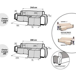 Cubre Sofá Chaise Longue Derecha modelo TIBET